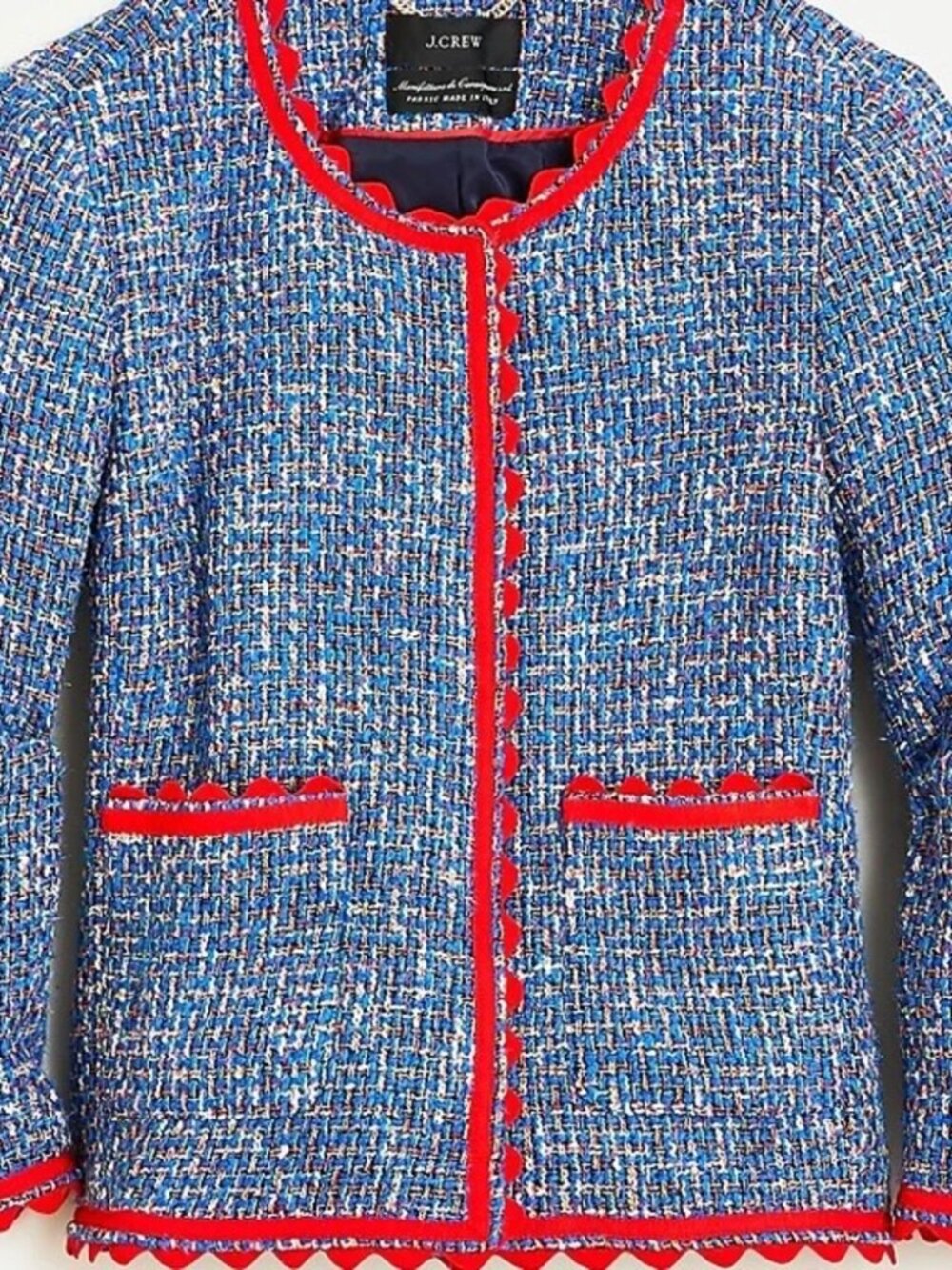 J Crew Lady Jacket in Autumn Blue Tweed 6